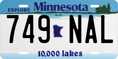 MN license plate 749NAL