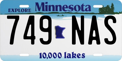 MN license plate 749NAS