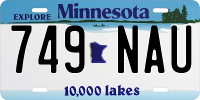 MN license plate 749NAU