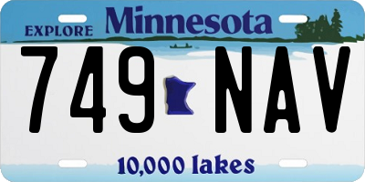 MN license plate 749NAV