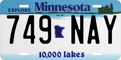 MN license plate 749NAY