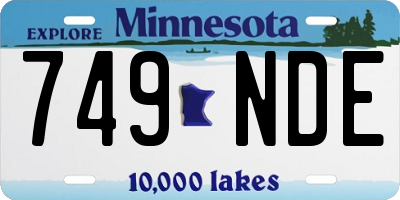 MN license plate 749NDE