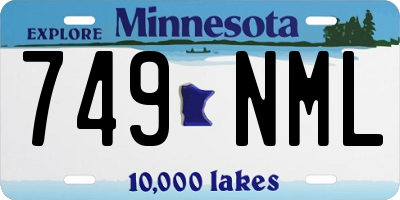 MN license plate 749NML