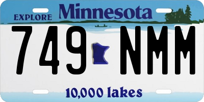MN license plate 749NMM