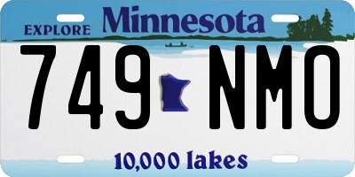 MN license plate 749NMO