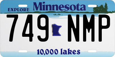 MN license plate 749NMP