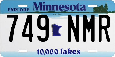 MN license plate 749NMR
