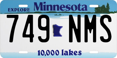 MN license plate 749NMS