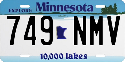 MN license plate 749NMV