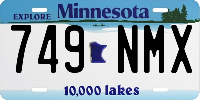 MN license plate 749NMX