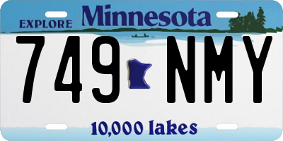MN license plate 749NMY