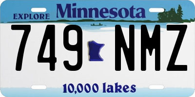 MN license plate 749NMZ