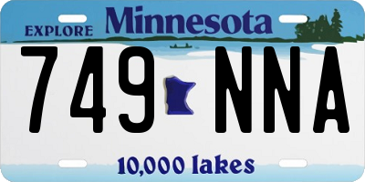 MN license plate 749NNA