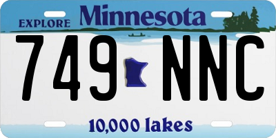 MN license plate 749NNC
