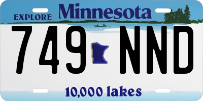 MN license plate 749NND