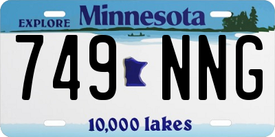 MN license plate 749NNG