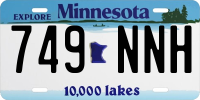 MN license plate 749NNH