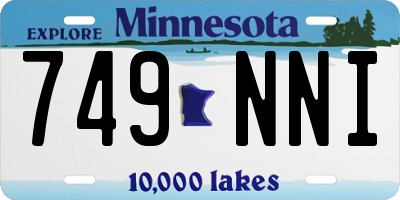 MN license plate 749NNI