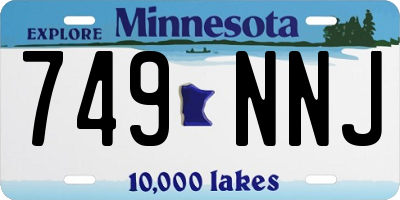 MN license plate 749NNJ