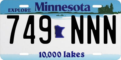 MN license plate 749NNN