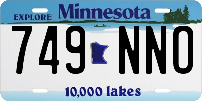 MN license plate 749NNO