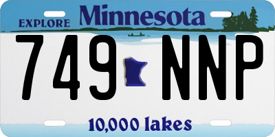 MN license plate 749NNP