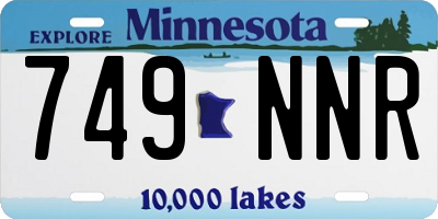 MN license plate 749NNR