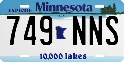 MN license plate 749NNS