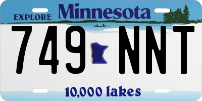 MN license plate 749NNT