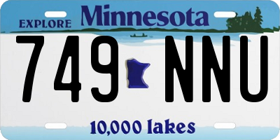 MN license plate 749NNU
