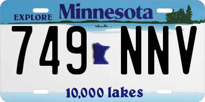 MN license plate 749NNV