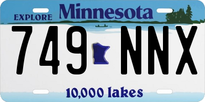 MN license plate 749NNX
