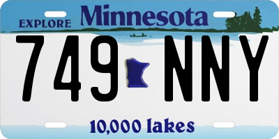 MN license plate 749NNY