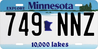 MN license plate 749NNZ