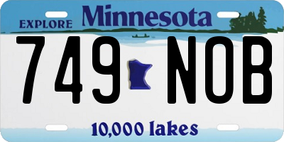 MN license plate 749NOB