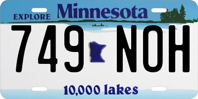 MN license plate 749NOH