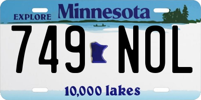MN license plate 749NOL