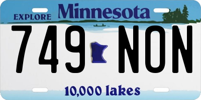 MN license plate 749NON