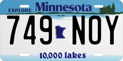 MN license plate 749NOY