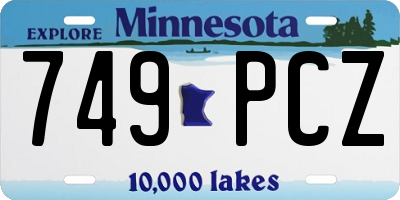 MN license plate 749PCZ