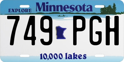 MN license plate 749PGH
