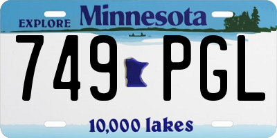 MN license plate 749PGL
