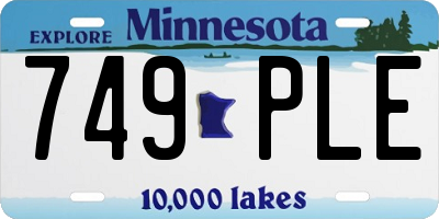 MN license plate 749PLE