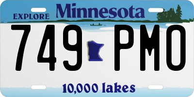 MN license plate 749PMO