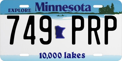 MN license plate 749PRP