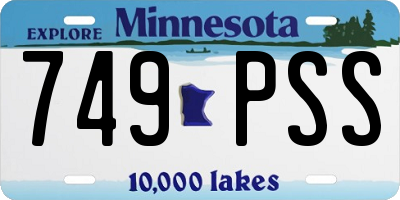 MN license plate 749PSS