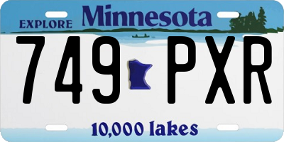MN license plate 749PXR