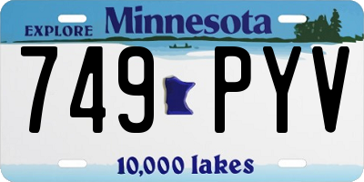 MN license plate 749PYV