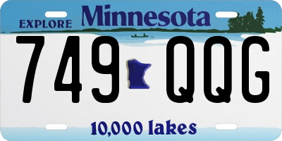 MN license plate 749QQG