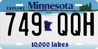 MN license plate 749QQH